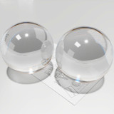 2x sfere acriliche solide trasparenti lucide 40 mm + custodia