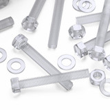 30x Clear Acrylic Hex Head Plastic Screws & Bolts M8 x 60 mm, Nuts & Washers
