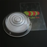Acrylic Flanged 63 mm Diameter Bullseye Spirit Bubble Level, Round, Clear