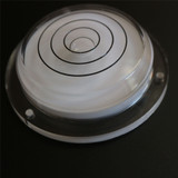 Livella a bolla circolare acrilica flangiata, trasparente, diametro 63 mm