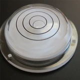 Acrylic Flanged 63 mm Diameter Bullseye Spirit Bubble Level, Round, Clear