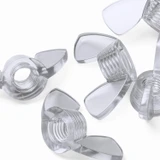 20x Clear Acrylic Plastic Butterfly Wing Nuts M8, Thumb Nuts