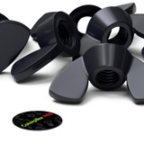 20x dadi a farfalla M8 in nylon nero, a serraggio manuale