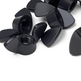 20x dadi a farfalla M8 in nylon nero, a serraggio manuale