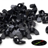 20x dadi a farfalla M8 in nylon nero, a serraggio manuale