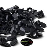 20x Black Nylon Plastic Butterfly Wing Nuts M8, Thumb Nuts