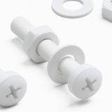 20x White PP Pan Head Plastic Screws & Bolts M3 x 20 mm, Nuts & Washers