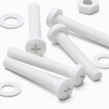 20x viti PP bianche a testa cilindrica M3 x 20 mm + dadi e rondelle
