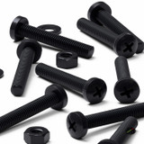 20x viti PP nere a testa cilindrica M6 x 40 mm + dadi e rondelle