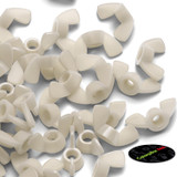 20x Natural Nylon Plastic Butterfly Wing Nuts M5, Thumb Nuts