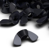 20x Black Nylon Plastic Butterfly Wing Nuts M6, Thumb Nuts