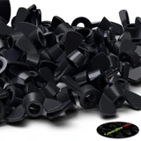 20x Black Nylon Plastic Butterfly Wing Nuts M6, Thumb Nuts