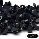 20x Black Nylon Plastic Butterfly Wing Nuts M6, Thumb Nuts