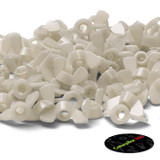 20x dadi a farfalla M4 in nylon naturale, a serraggio manuale