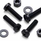 20x viti PP nere a testa cilindrica M5 x 20 mm + dadi e rondelle