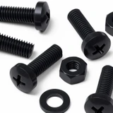 20x viti PP nere a testa cilindrica M6 x 20 mm + dadi e rondelle