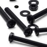 20x viti PP nere a testa cilindrica M4 x 40 mm + dadi e rondelle