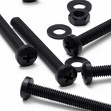 20x viti PP nere a testa cilindrica M4 x 40 mm + dadi e rondelle