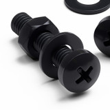 20x Black PP Pan Head Plastic Screws & Bolts M4 x 20 mm, Nuts & Washers