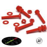 20x Red PP Pan Head Cross Plastic Screws & Bolts M3 x 20 mm, Nuts & Washers