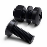 20x Black PP Pan Head Plastic Screws & Bolts M8 x 20 mm, Nuts & Washers