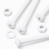20x viti PP bianche a testa cilindrica M4 x 40 mm + dadi e rondelle