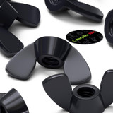 20x dadi a farfalla M4 in nylon nero, a serraggio manuale