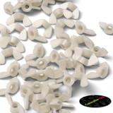 20x Natural Nylon Plastic Butterfly Wing Nuts M8, Thumb Nuts