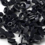 20x dadi a farfalla M5 in nylon nero, a serraggio manuale