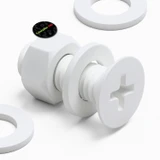20x White PP Countersunk Plastic Screws & Bolts M8 x 20 mm, Nuts & Washers