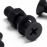 20x viti svasate in plastica PP nere M5 x 20 mm, dadi/rondelle