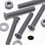 20x Grey PP Countersunk Plastic Screws & Bolts M3 x 20 mm, Nuts & Washers