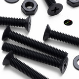 20x Black PP Countersunk Plastic Screws & Bolts M6 x 40 mm, Nuts & Washers