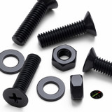 20x Black PP Countersunk Plastic Screws & Bolts M6 x 20 mm, Nuts & Washers