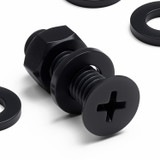 20x Black PP Countersunk Plastic Screws & Bolts M6 x 20 mm, Nuts & Washers