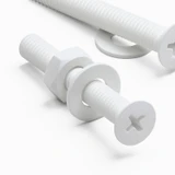20x White PP Countersunk Plastic Screws & Bolts M3 x 20 mm, Nuts & Washers