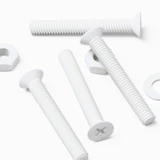 20x White PP Countersunk Plastic Screws & Bolts M3 x 20 mm, Nuts & Washers