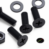 20x Black PP Countersunk Plastic Screws & Bolts M8 x 20 mm, Nuts & Washers