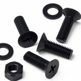 20x Black PP Countersunk Plastic Screws & Bolts M8 x 20 mm, Nuts & Washers
