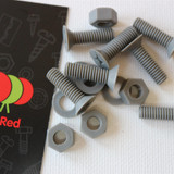 20x Grey PP Countersunk Plastic Screws & Bolts M6 x 20 mm, Nuts & Washers