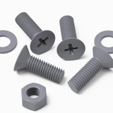 20x Grey PP Countersunk Plastic Screws & Bolts M8 x 20 mm, Nuts & Washers