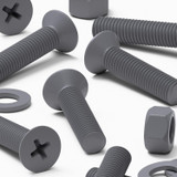 20x Grey PP Countersunk Plastic Screws & Bolts M5 x 20 mm, Nuts & Washers