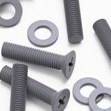 20x Grey PP Countersunk Plastic Screws & Bolts M5 x 20 mm, Nuts & Washers