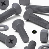 20x Grey PP Countersunk Plastic Screws & Bolts M5 x 20 mm, Nuts & Washers