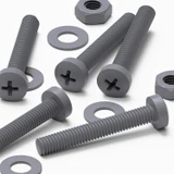20x Grey PP Pan Head Cross Plastic Screws & Bolts M3 x 20 mm, Nuts & Washers