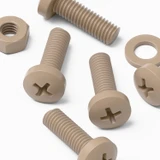 5x viti PEEK naturali a testa cilindrica M6 x 20 mm + dadi e rondelle