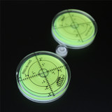 3x Acrylic 60 mm + 15 mm Diameter Bullseye Spirit Bubble Level, Round, Green