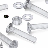 20x viti svasate in acrilico trasparente M8 x 40 mm, dadi/rondelle