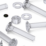 20x Clear Acrylic Countersunk Screws & Bolts M8 x 40 mm, Nuts & Washers