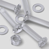20x Clear Acrylic Countersunk Screws & Bolts M8 x 40 mm, Nuts & Washers